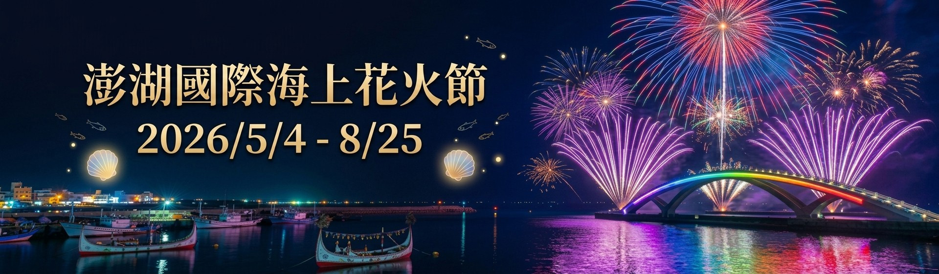 【團體旅遊豐富行】2026菊島盛夏．海上花火盛典三日~最愛澎湖灣、暢玩南海、馬公市觀蝦拚 不玩水三日趣